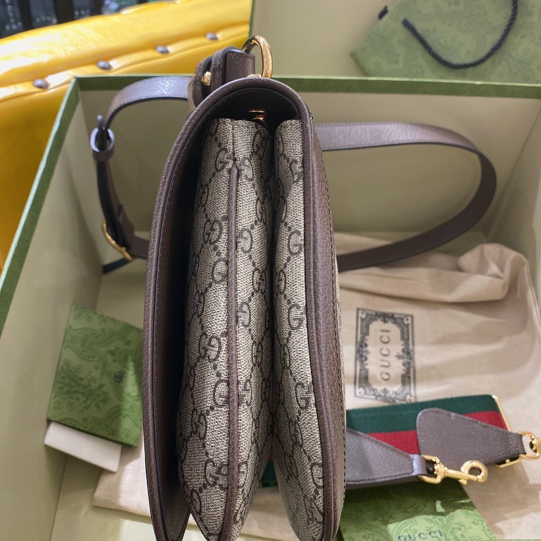 Gucci Blondie Medium GG Supreme Shoulder Bag Beige 29cm 699210 96IWG 8745 - 画像 (3)