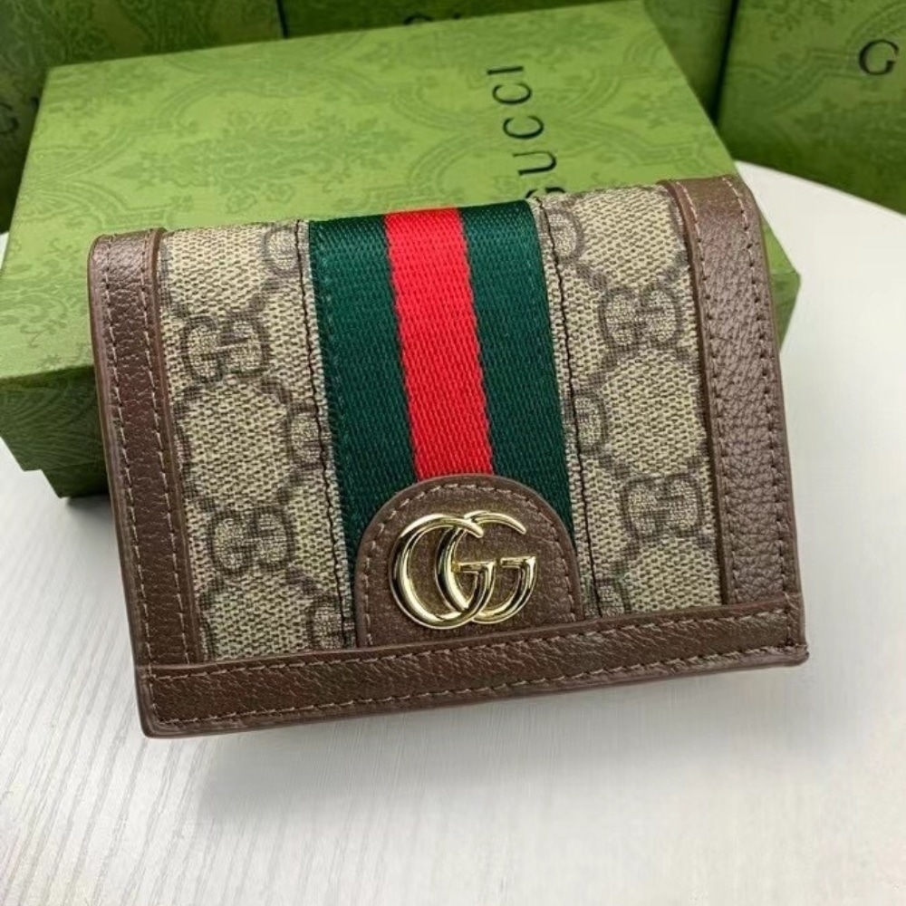 Gucci Ophidia Card Case Wallet Gg Supreme Brown 11Cm 523155 96Iwg 8745 - 画像 (2)