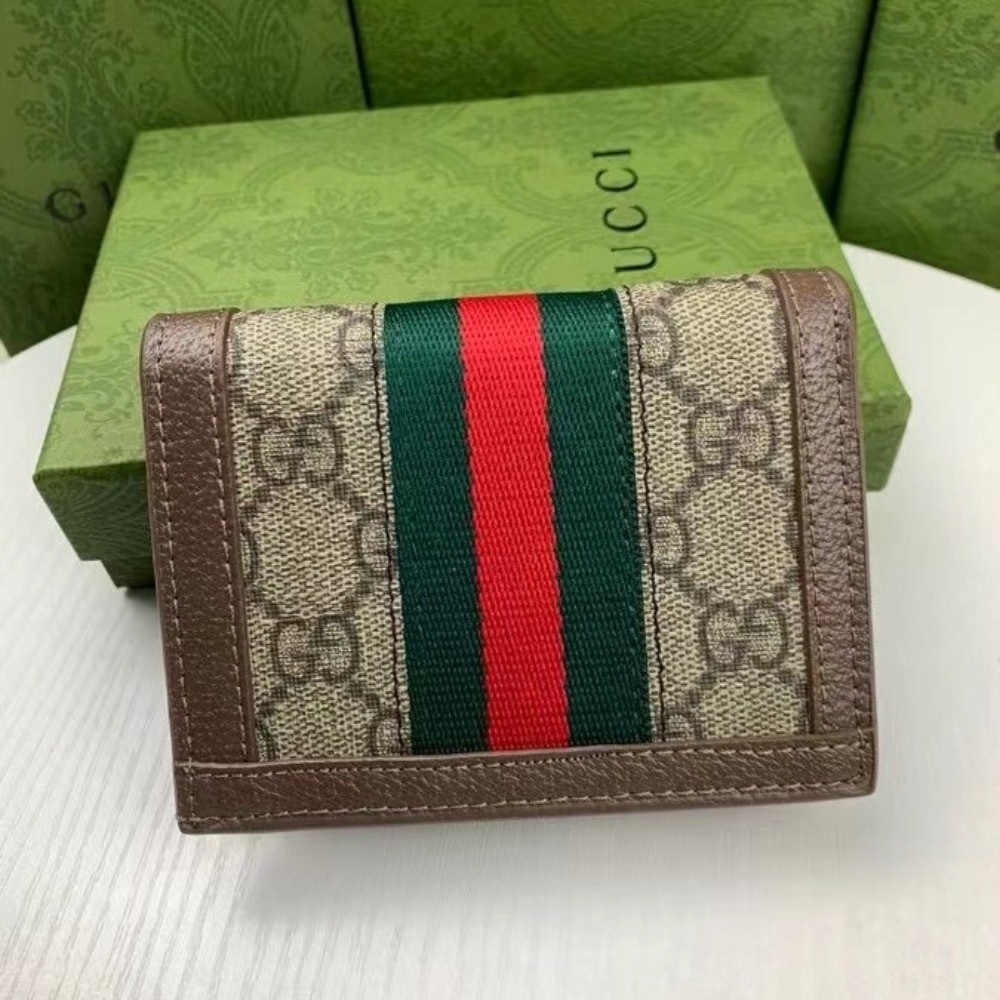 Gucci Ophidia Card Case Wallet Gg Supreme Brown 11Cm 523155 96Iwg 8745 - 画像 (3)