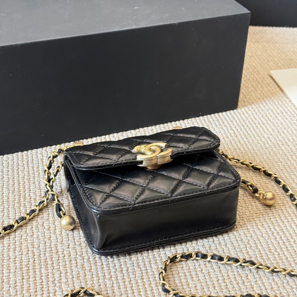 Chanel 21a Mini Flap Coin Purse With Chain Black 12cm Ap2290 B06092 94305 - 画像 (6)