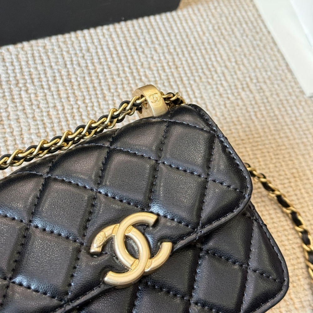 Chanel 21a Mini Flap Coin Purse With Chain Black 12cm Ap2290 B06092 94305 - 画像 (7)