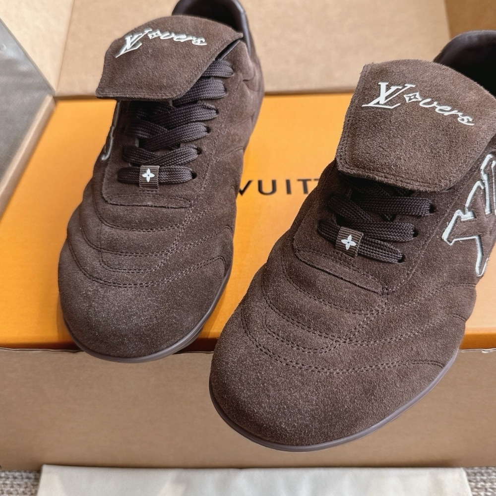 LOUIS VUITTON ルイ・ヴィトン LVフットプリント サッカー スニーカー ブラウン レディース 1AHTY0 - 画像 (5)