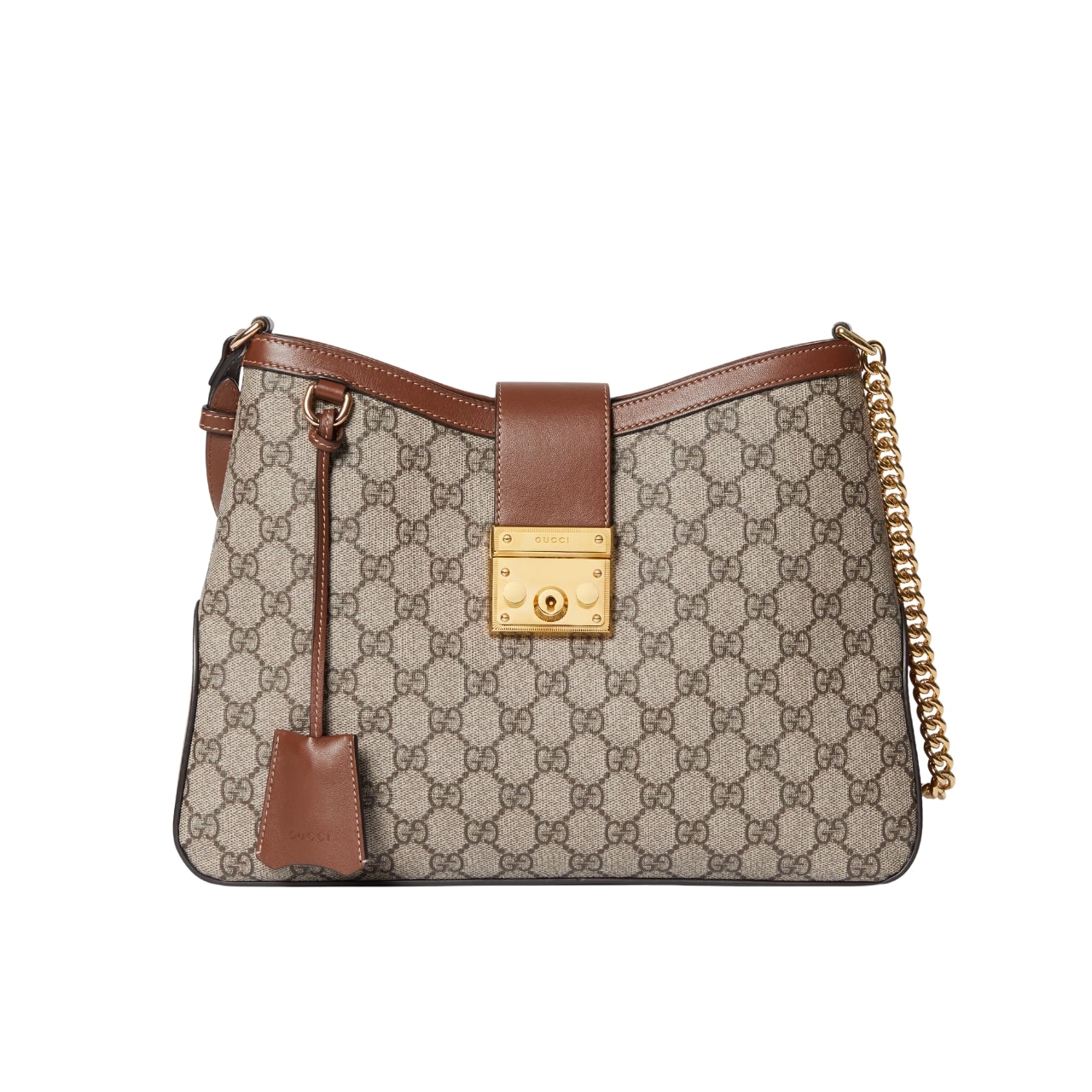 Gucci パドロック GG ミディアム ショルダーバッグ ブラウン 33cm 795113 KHNKG 8534