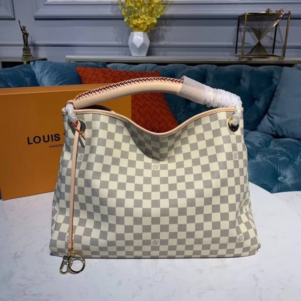 Louis Vuitton Artsy MM Damier Azur Canvas Cream 41Cm N40253 - 画像 (2)