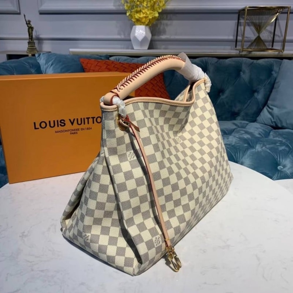 Louis Vuitton Artsy MM Damier Azur Canvas Cream 41Cm N40253 - 画像 (3)