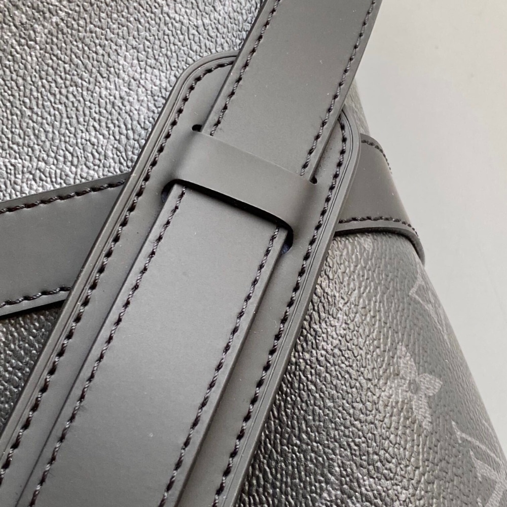 Louis Vuitton Keepall Bandoulière 50 Monogram Eclipse Boston Travel Bag Black 50cm M14202 - 画像 (8)