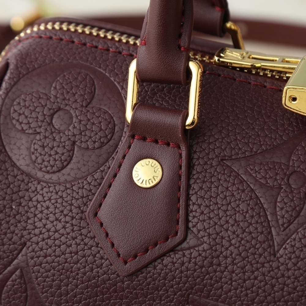 Louis Vuitton Speedy Bandouliere 20 Monogram Empreinte Grenat Red 20Cm M25929 - 画像 (10)