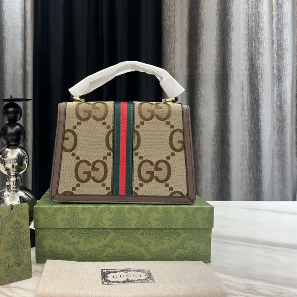 Gucci Ophidia Small Jumbo Gg Bag Camel Ebony 25Cm 651055 Ukmdg 2570 - 画像 (3)