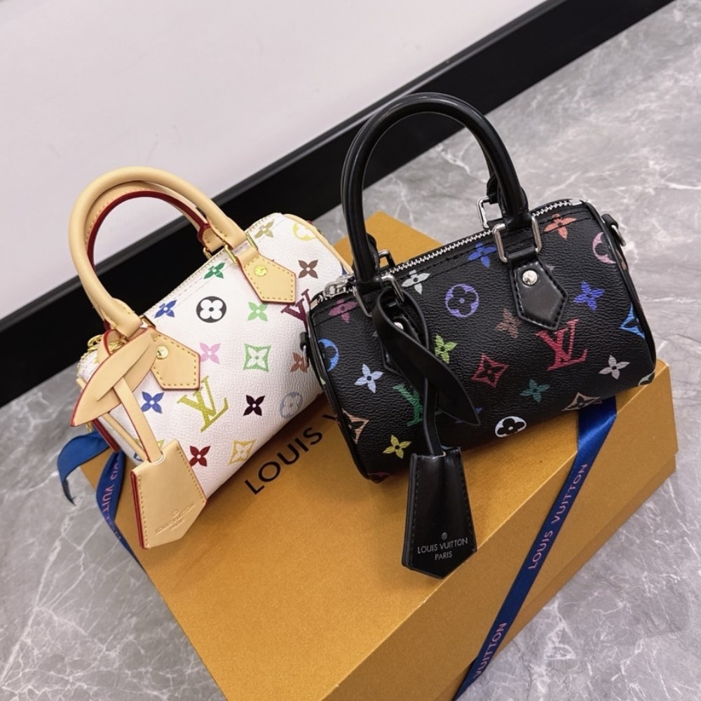 Louis Vuitton X Takashi Murakami Nano Speedy Black Multicolored 16Cm M13406 - 画像 (4)