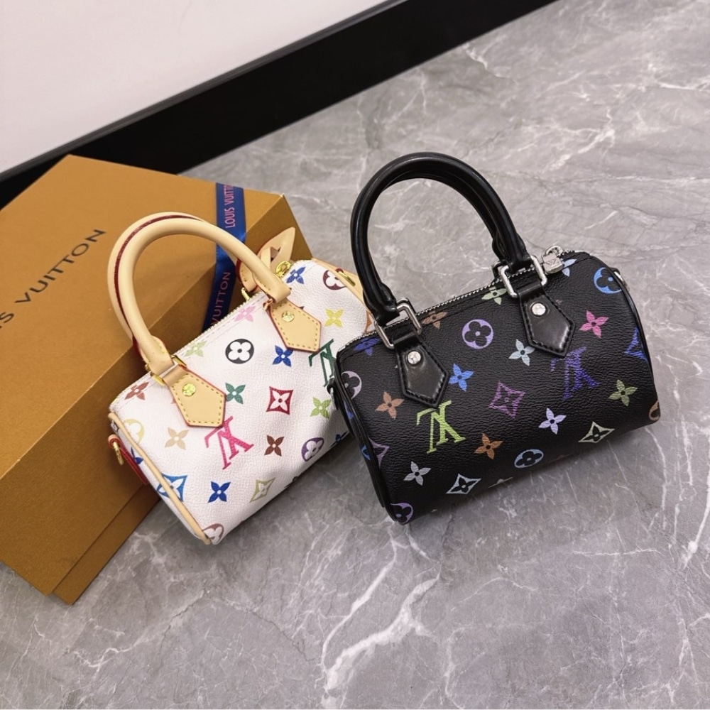 Louis Vuitton X Takashi Murakami Nano Speedy Black Multicolored 16Cm M13406 - 画像 (6)