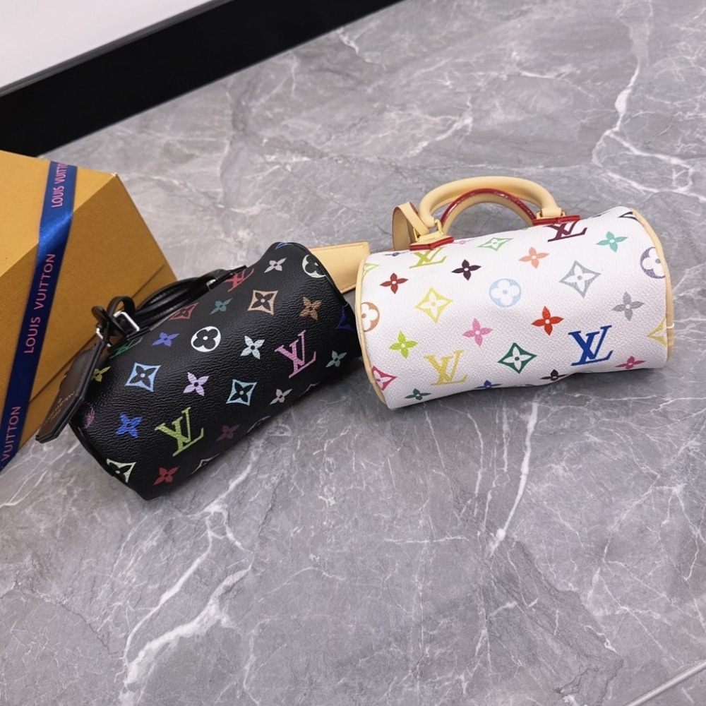 Louis Vuitton X Takashi Murakami Nano Speedy Black Multicolored 16Cm M13406 - 画像 (8)