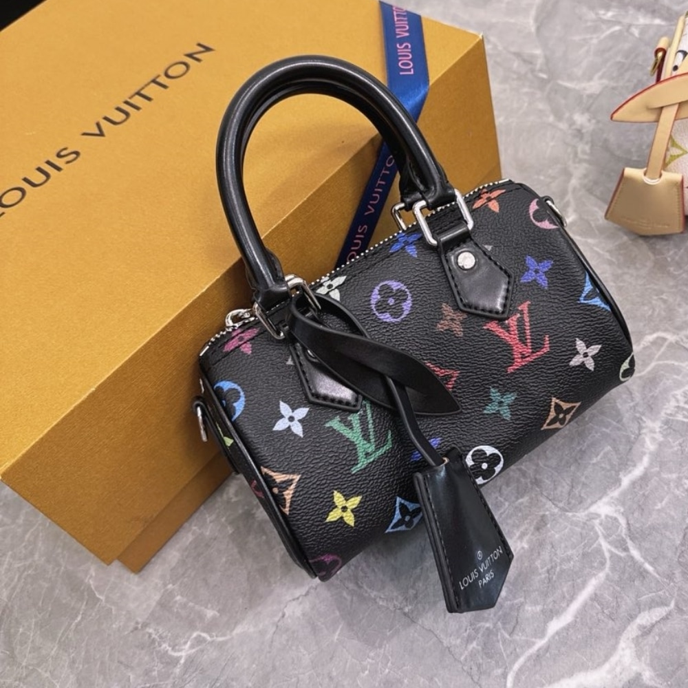 Louis Vuitton X Takashi Murakami Nano Speedy Black Multicolored 16Cm M13406 - 画像 (2)