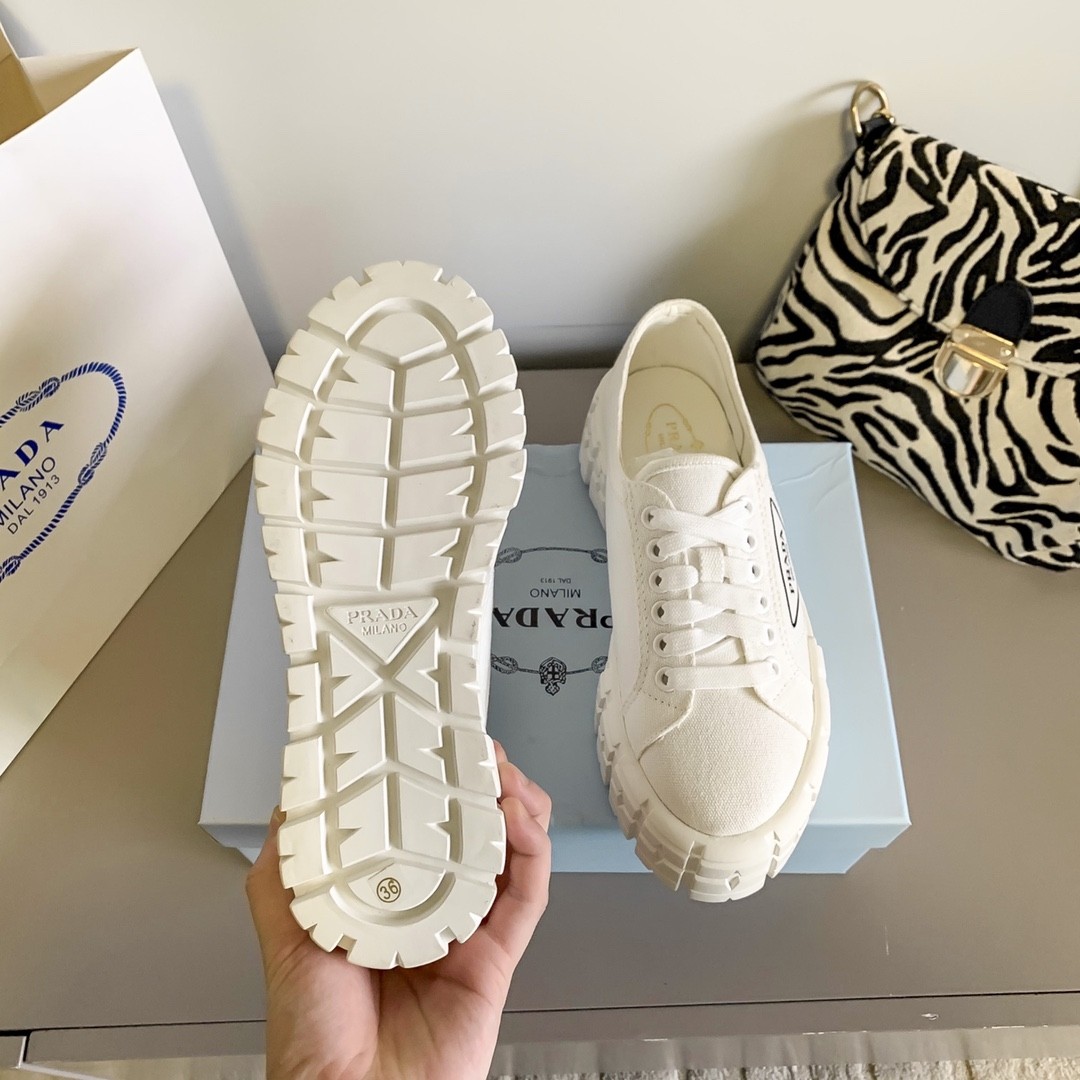 Prada Double Wheel Re Nylon Gabardine Sneaker White 1E260M 3Lfx F0009 F B050 - 画像 (7)