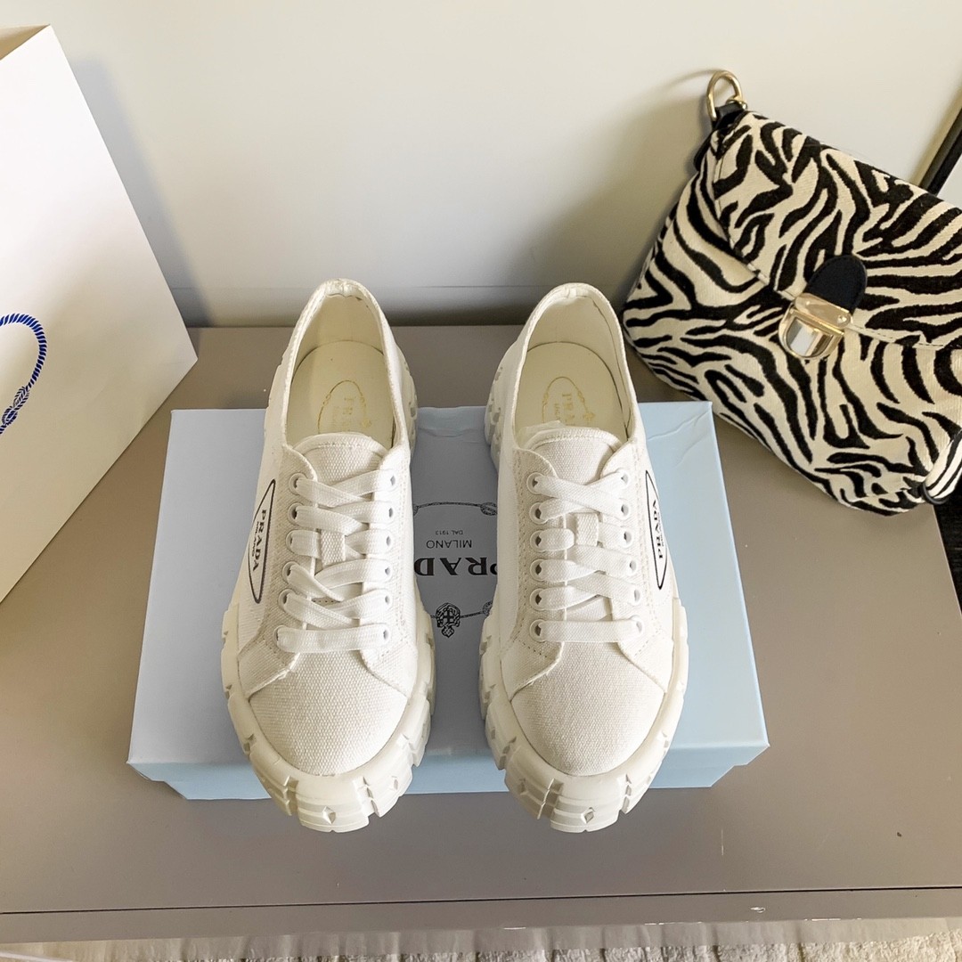 Prada Double Wheel Re Nylon Gabardine Sneaker White 1E260M 3Lfx F0009 F B050 - 画像 (6)
