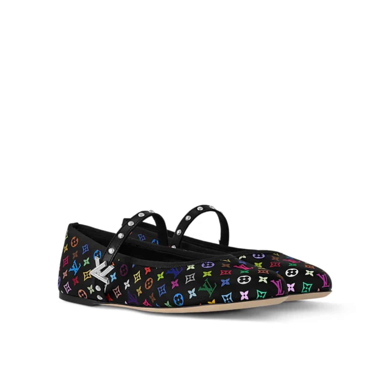 LOUIS VUITTON × 村上隆 ロミー フラットバレリーナ ブラック レディース シューズ 1AGVC3