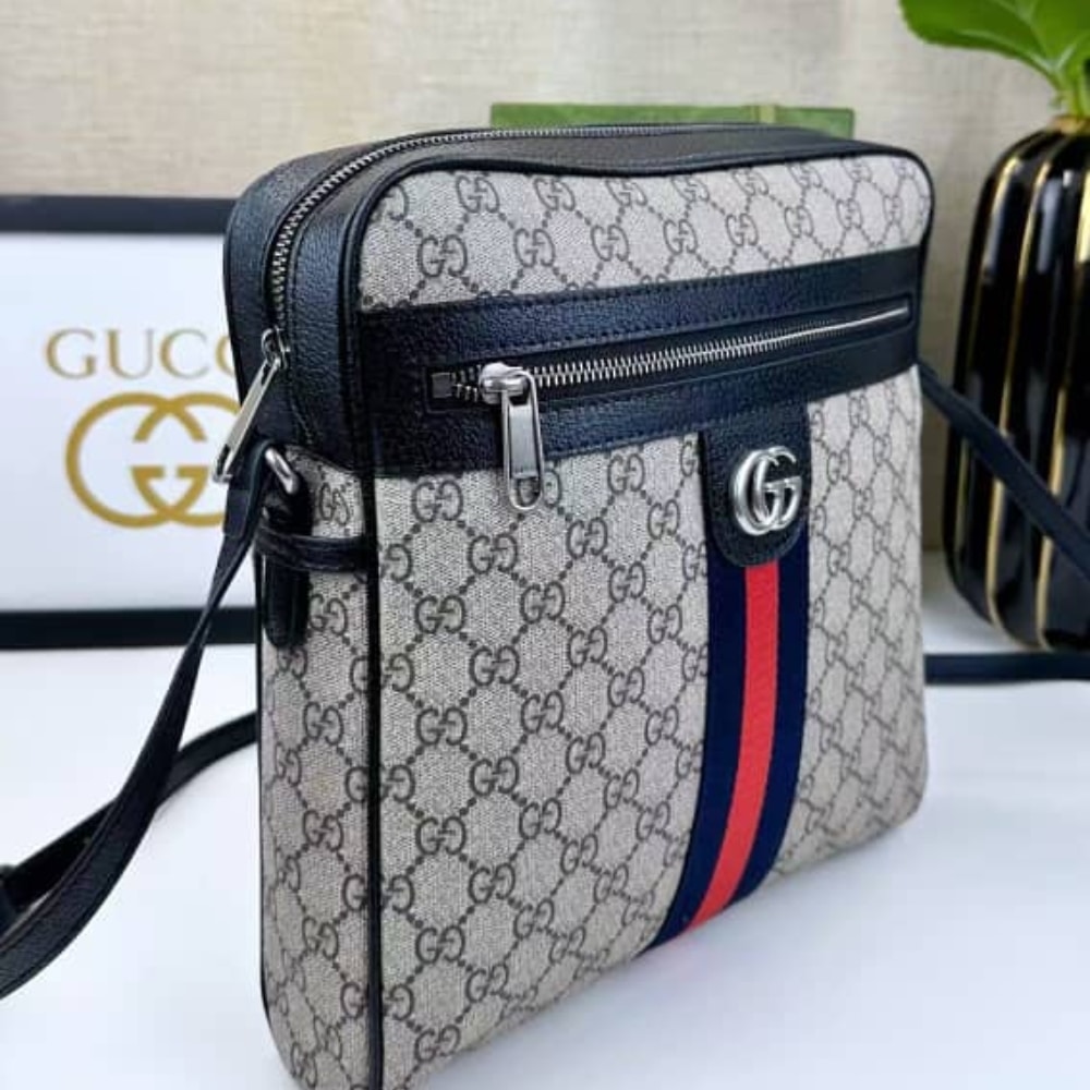 Gucci Ophidia Small Messenger Bag Beige And Blue Gg Supreme 23cm 547926 96iwn 4076 - 画像 (3)
