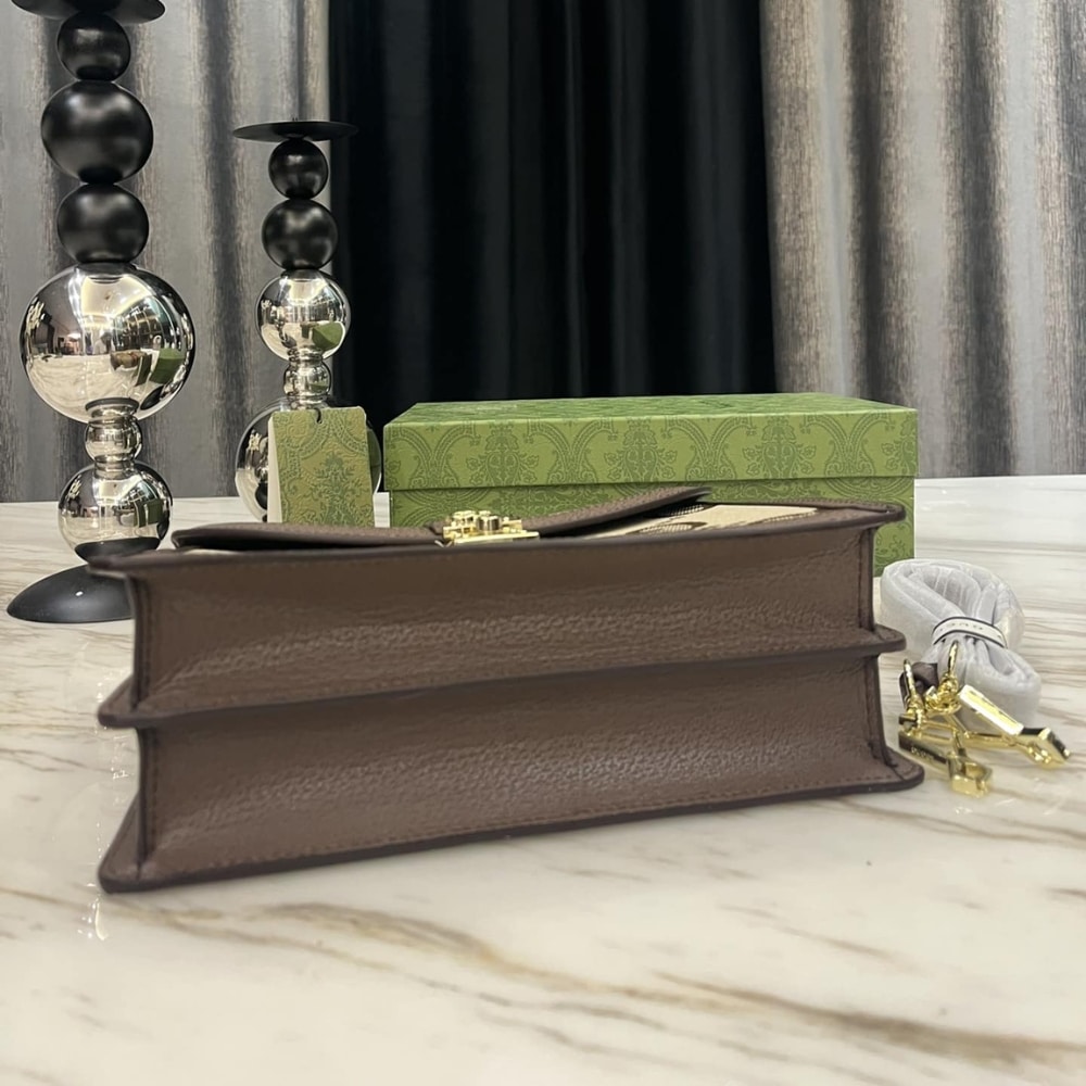 Gucci Ophidia Small Jumbo Gg Bag Camel Ebony 25Cm 651055 Ukmdg 2570 - 画像 (7)