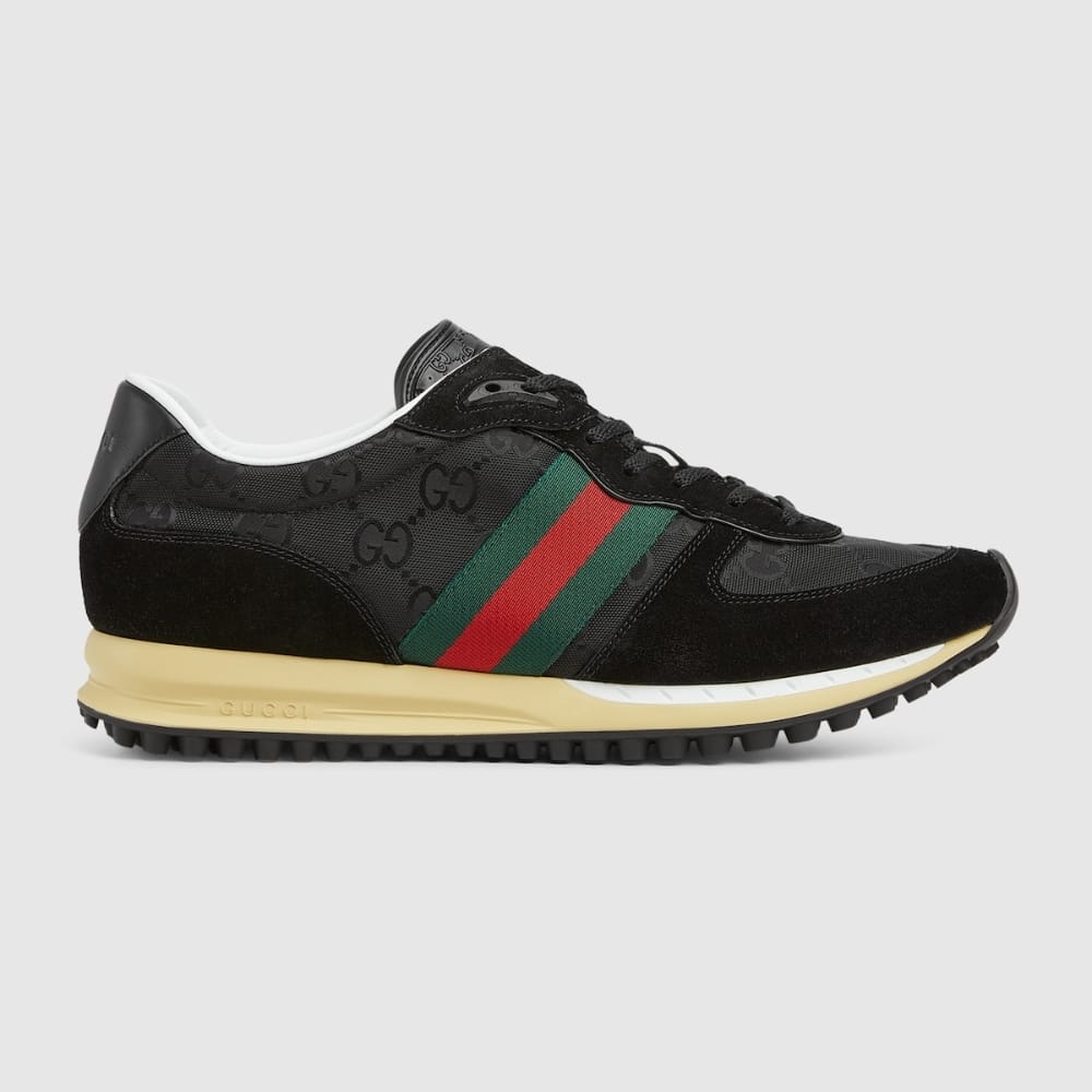 Gucci Men’s Re Motion Sneaker Black Original Gg Canvas 832461 Aaew3 1042 - 画像 (3)