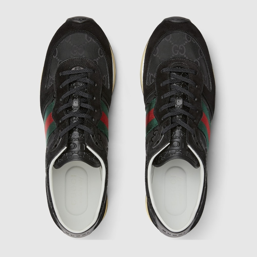 Gucci Men’s Re Motion Sneaker Black Original Gg Canvas 832461 Aaew3 1042 - 画像 (4)