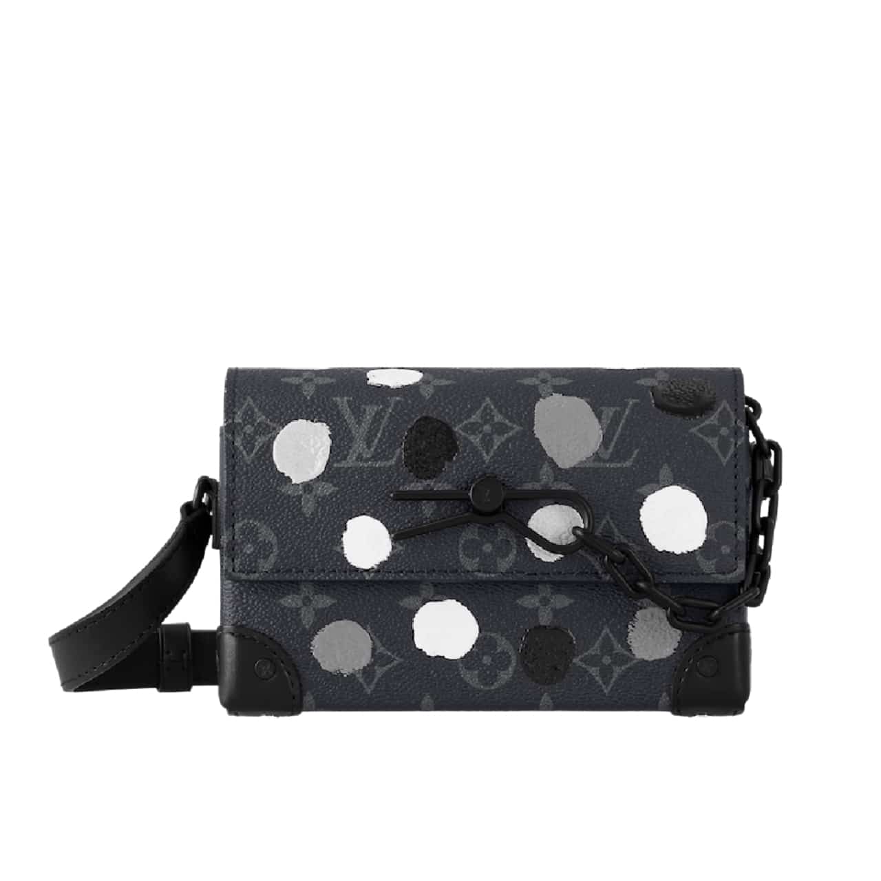 LOUIS VUITTON × 草間彌生 スティーマー ウェアラブル ウォレット モノグラム・エクリプス ブラック 18cm