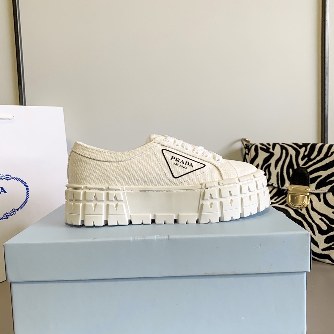 Prada Double Wheel Re Nylon Gabardine Sneaker White 1E260M 3Lfx F0009 F B050 - 画像 (3)