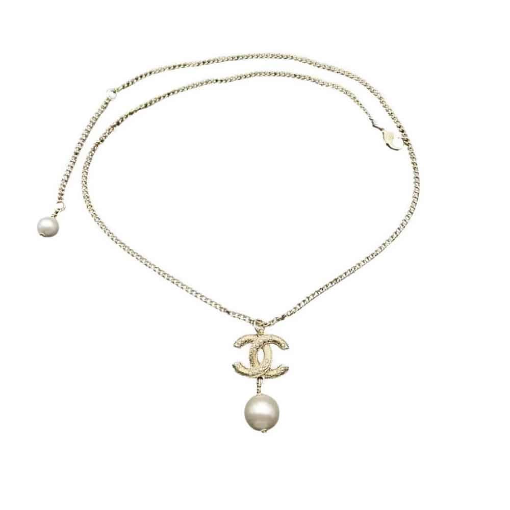 CHANEL シャネル CCロゴ パール ネックレス ゴールド