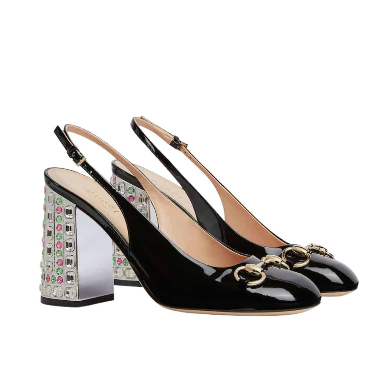 GUCCI グッチ レディース ホースビット クリスタル パンプス ブラック 795984 BNC00 1000