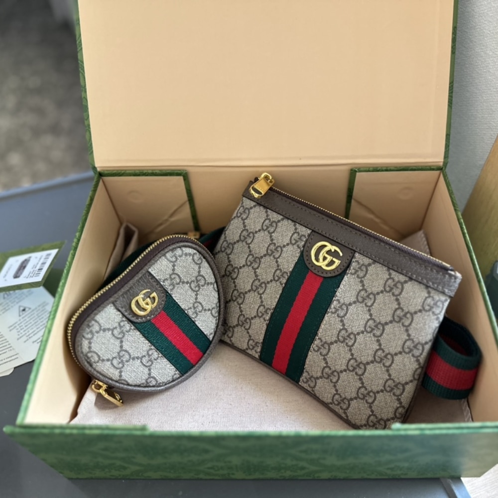 Gucci Ophidia Heart Utility Belt Beige Ebony Gg Supreme 20cm 698805 96iwg 8745gg - 画像 (6)