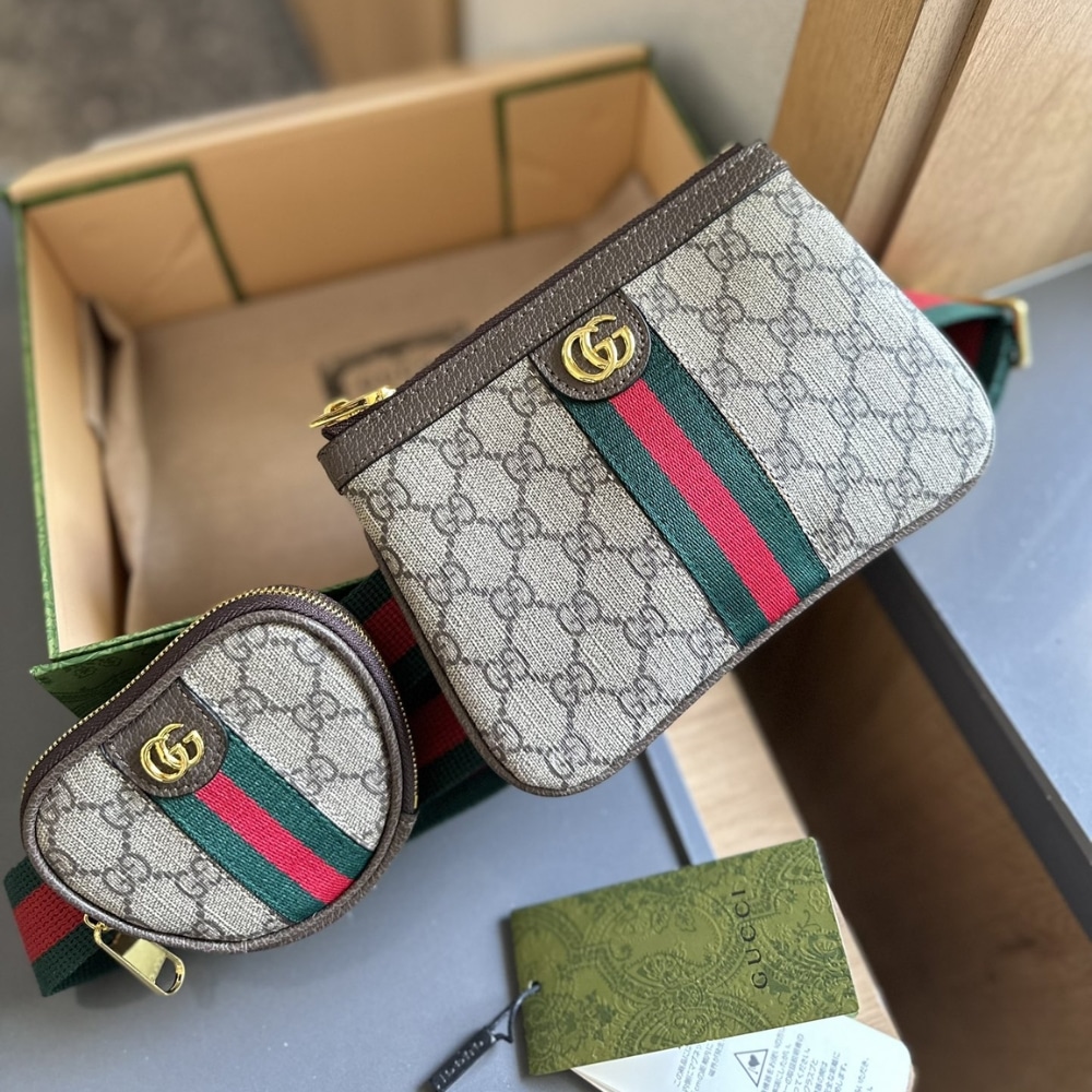 Gucci Ophidia Heart Utility Belt Beige Ebony Gg Supreme 20cm 698805 96iwg 8745gg - 画像 (2)