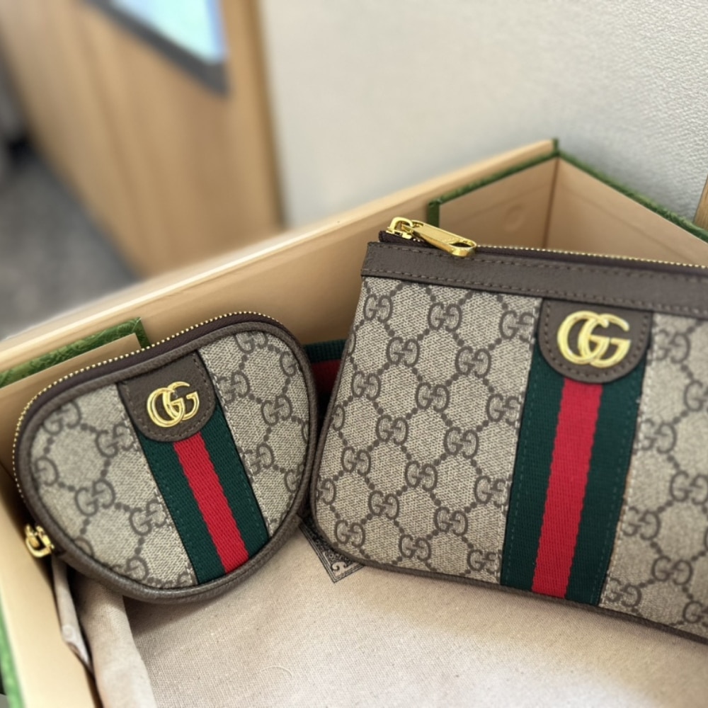 Gucci Ophidia Heart Utility Belt Beige Ebony Gg Supreme 20cm 698805 96iwg 8745gg - 画像 (3)