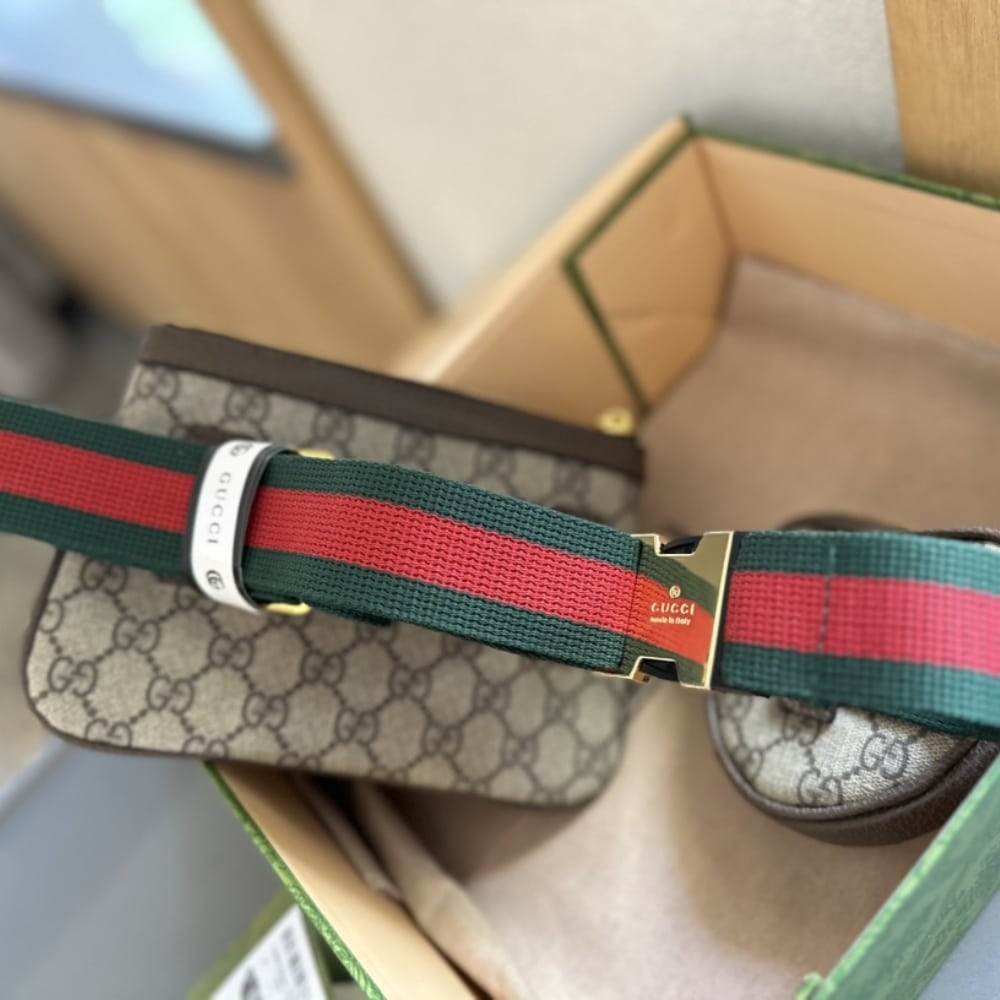 Gucci Ophidia Heart Utility Belt Beige Ebony Gg Supreme 20cm 698805 96iwg 8745gg - 画像 (4)