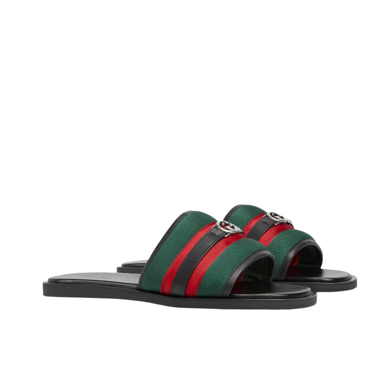 GUCCI グッチ メンズ インターロッキングG スライドサンダル グリーン×レッド 835091 HAAHH 8449