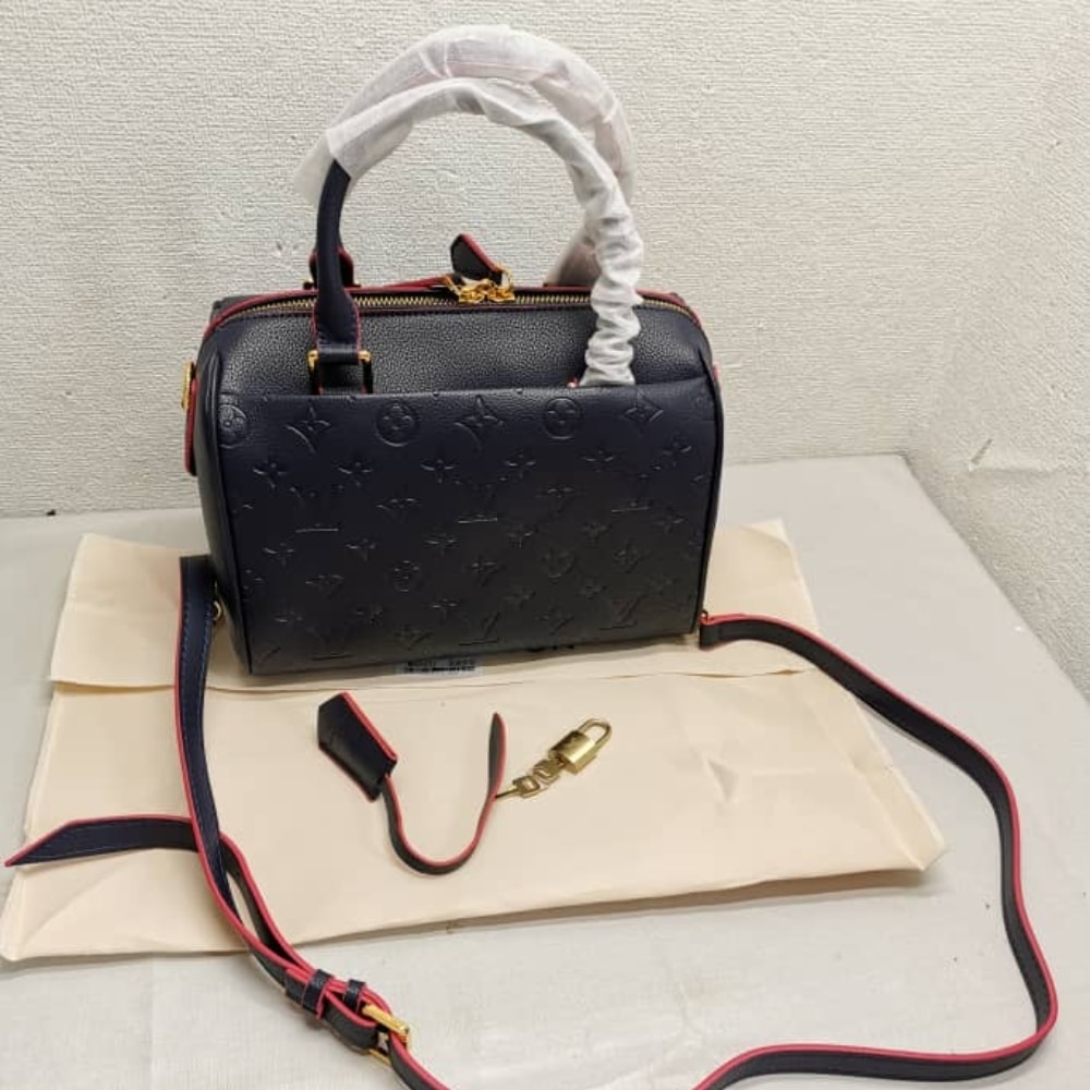 Louis Vuitton Speedy Bandoulière 25 In Monogram Empreinte Navy 25Cm M43501 - 画像 (3)