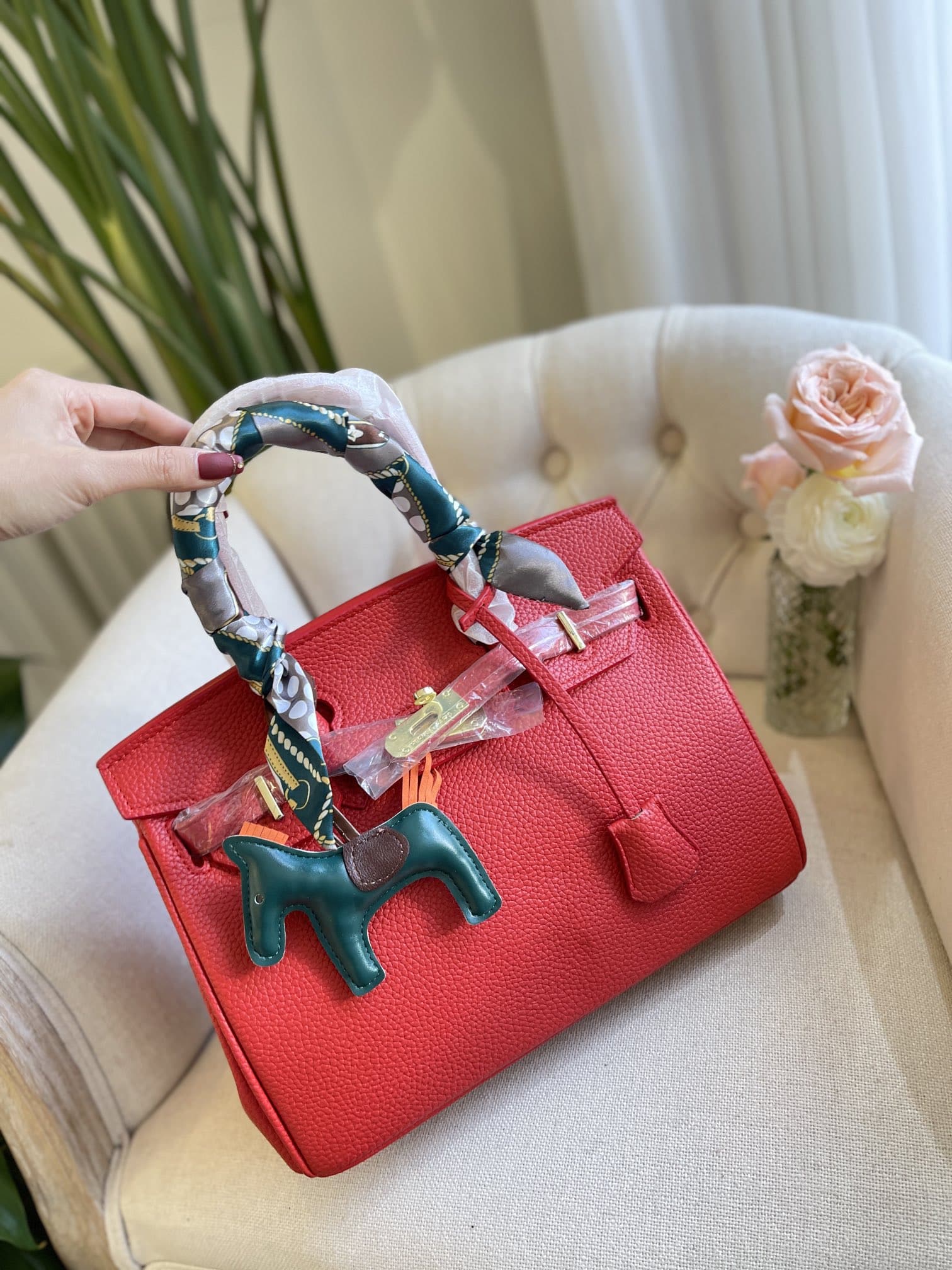 Hermes Birkin 35 Togo Leather Gold Hardware Red 35Cm - 画像 (2)