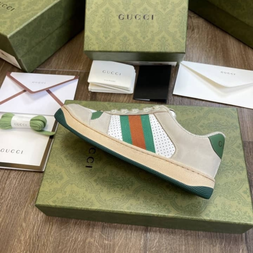 Gucci Wmns Screener Distressed Green Orange 570442 0Yi20 9582 - 画像 (5)