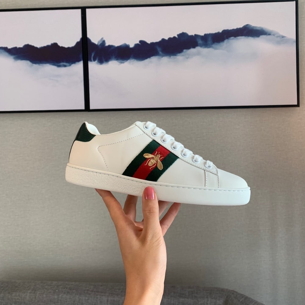 Gucci Ace Embroidered Sneaker Bee White 429446 02JP0 9064 - 画像 (3)