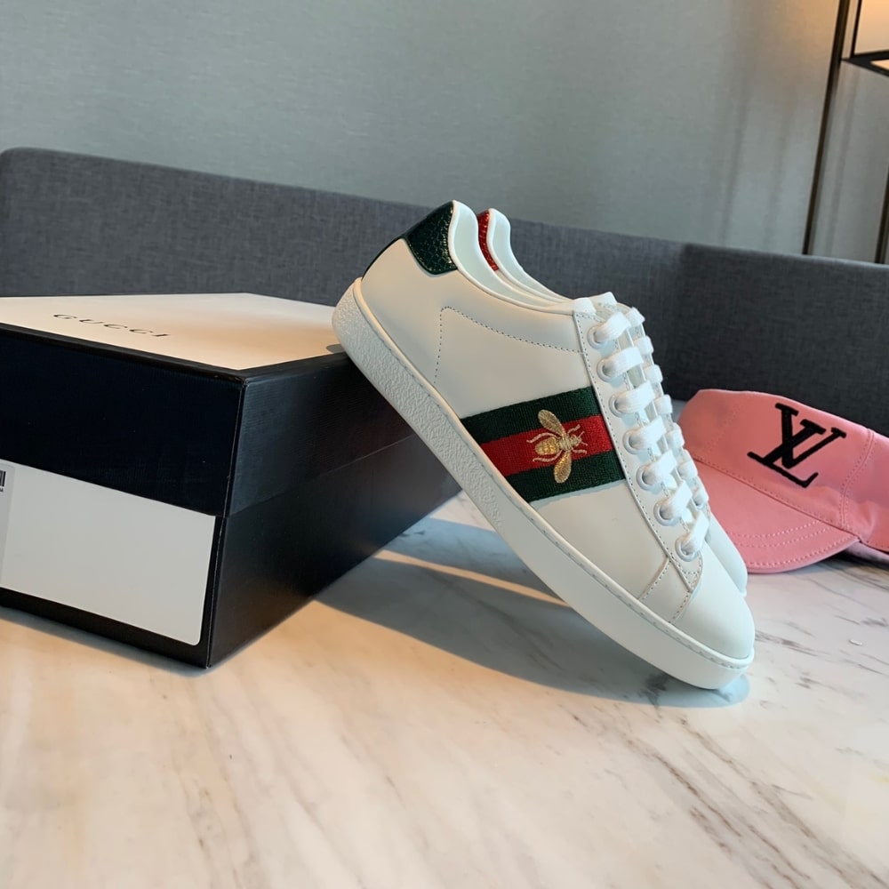 Gucci Ace Embroidered Sneaker Bee White 429446 02JP0 9064 - 画像 (5)
