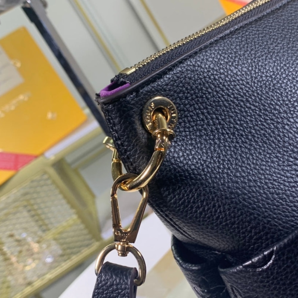 Louis Vuitton Maida Hobo Bag Monogram Empreinte Leather Black 32cm M45522 - 画像 (5)