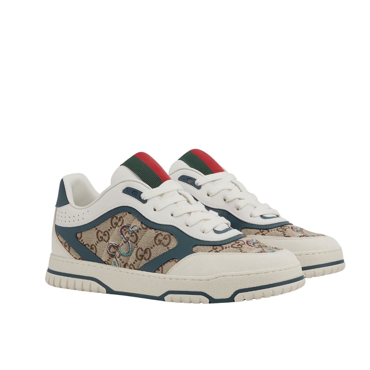 GUCCI グッチ メンズ リウェブ トレーナー オリジナルGGキャンバス ベージュ×ブルー 821730 AAEMC 9566