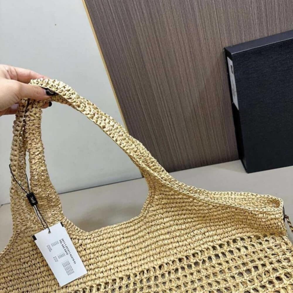 Saint Laurent Icare In Raffia Natural Gold 43Cm 772191GAAEK2063 - 画像 (7)