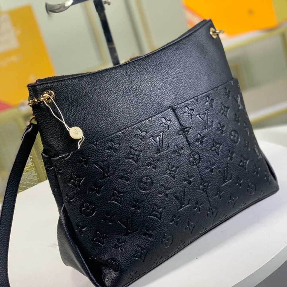 Louis Vuitton Maida Hobo Bag Monogram Empreinte Leather Black 32cm M45522 - 画像 (3)