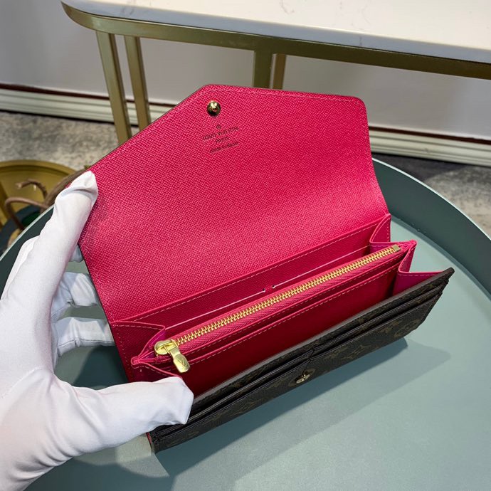 LOUIS VUITTON ルイ・ヴィトン ポルトフォイユ・サラ ローズピンク 19cm 型番:M62234 - 画像 (5)