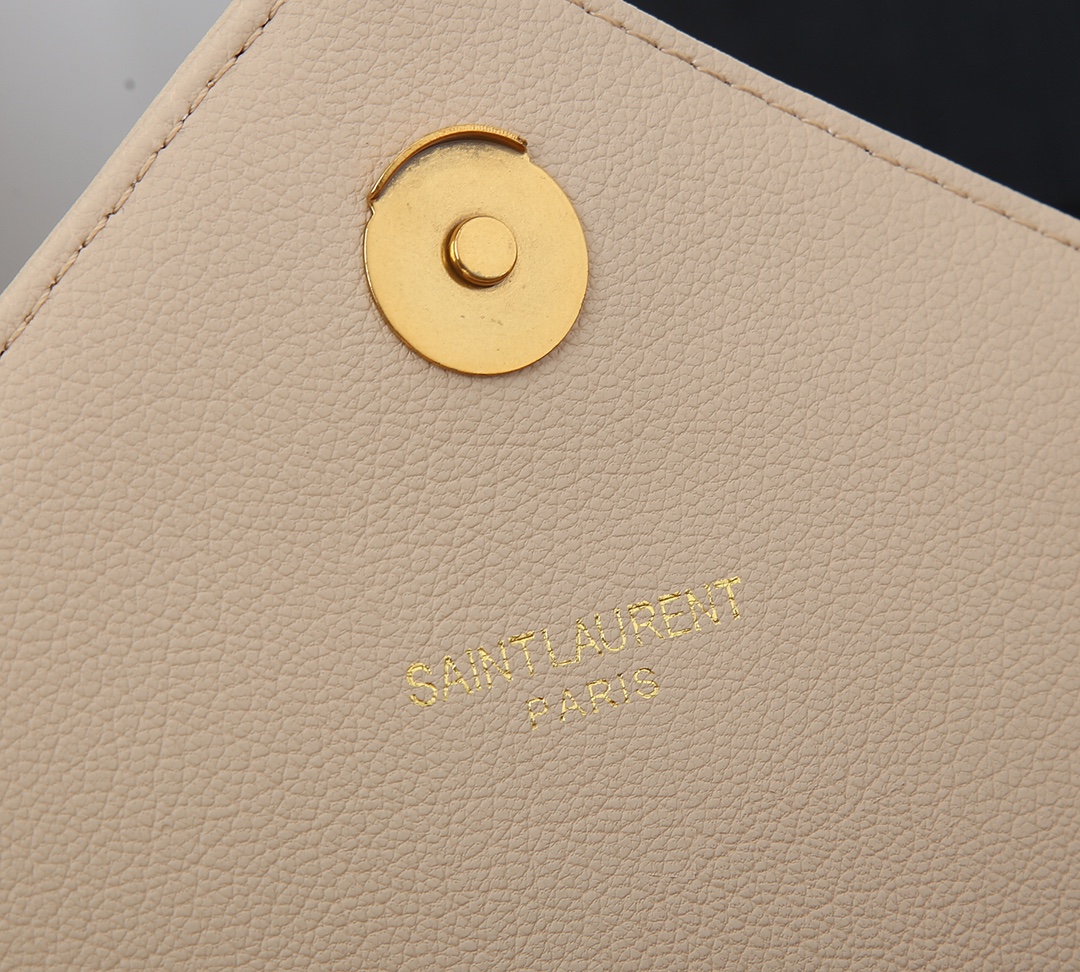 Saint Laurent Collège Medium Chain Bag In Quilted Leather Beige 24Cm 600279Brm072721 - 画像 (9)