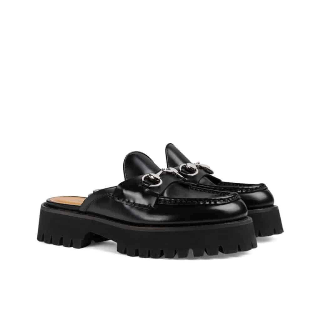GUCCI グッチ レディース ホースビット ミュール ブラック 764207 DS800 1000