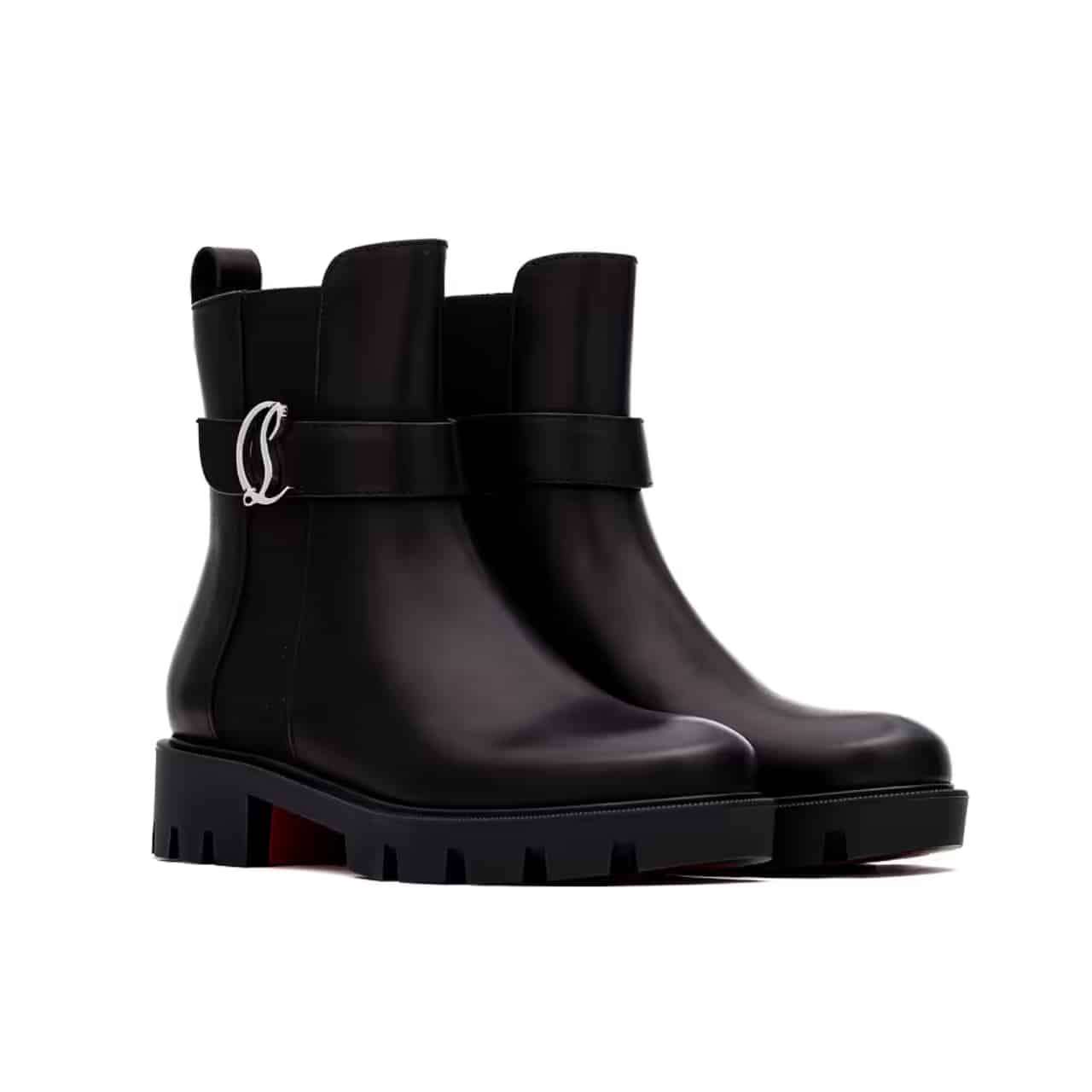 Christian Louboutin クリスチャン ルブタン CL チェルシーブーツ ラグソール ブラック 型番：1230304BK01
