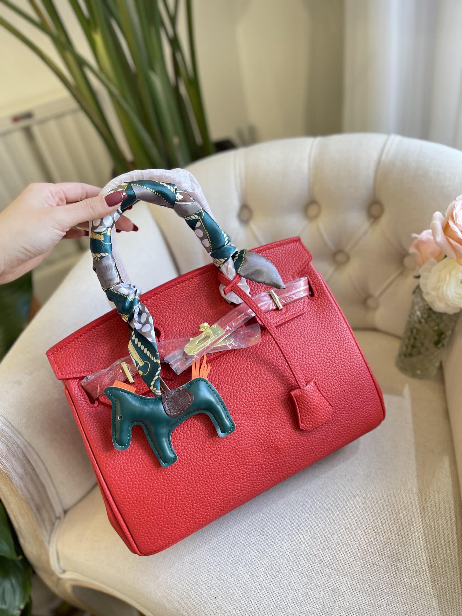 Hermes Birkin 35 Togo Leather Gold Hardware Red 35Cm - 画像 (3)