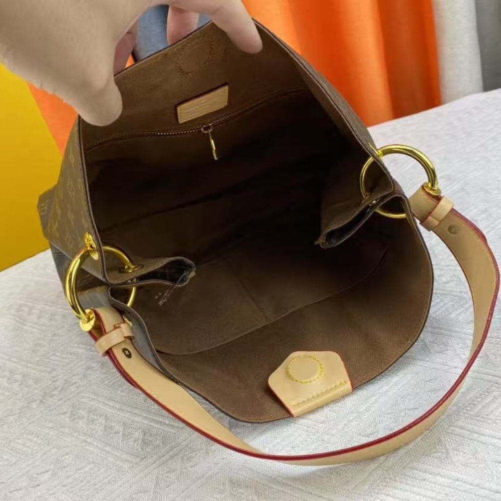 Louis Vuitton Graceful MM Monogram Canvas Hobo Bag Brown 41cm M43704 - 画像 (7)