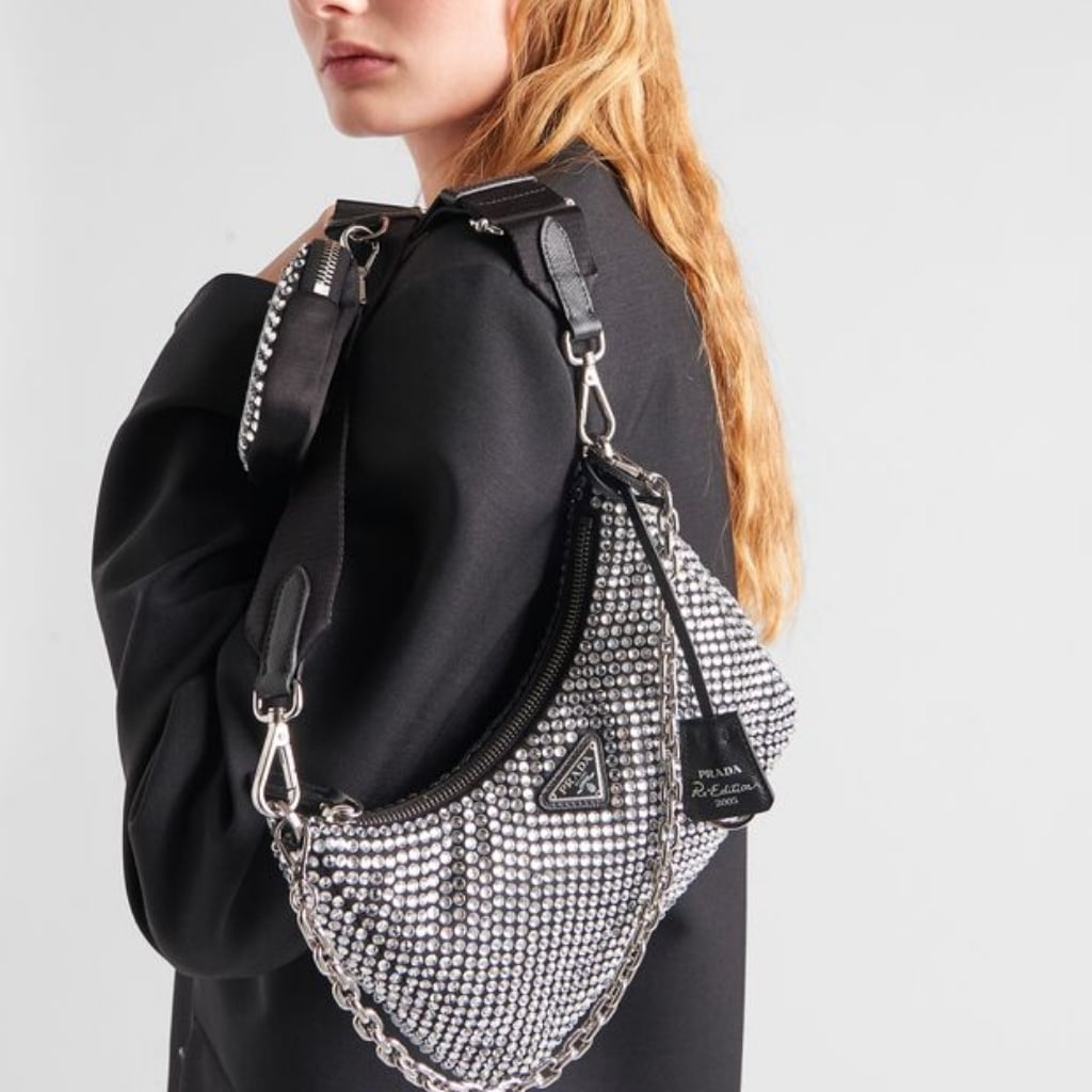 Prada Re Edition 2005 Satin Bag With Crystals 23Cm 1BH204 2AWL F0T7O V V9L - 画像 (9)