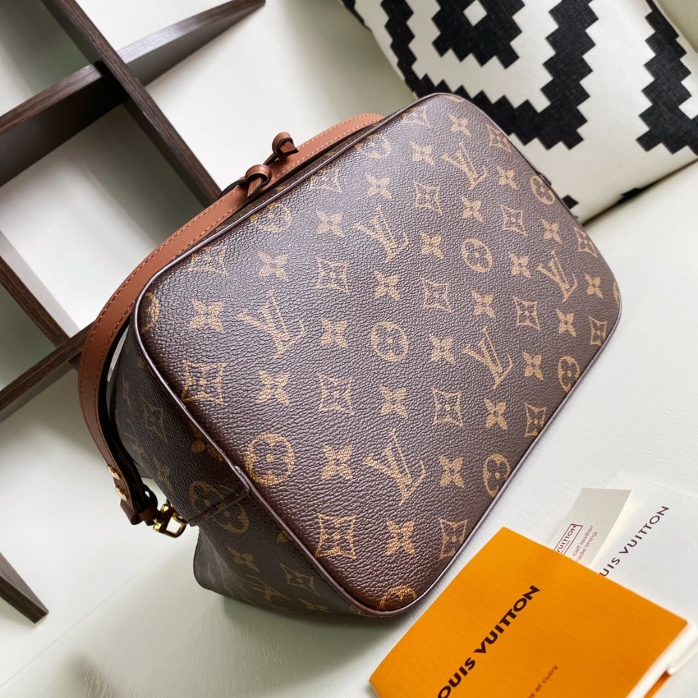 Louis Vuitton Néonoé MM Monogram Canvas Bucket Bag Caramel Brown 26cm M44887 - 画像 (7)
