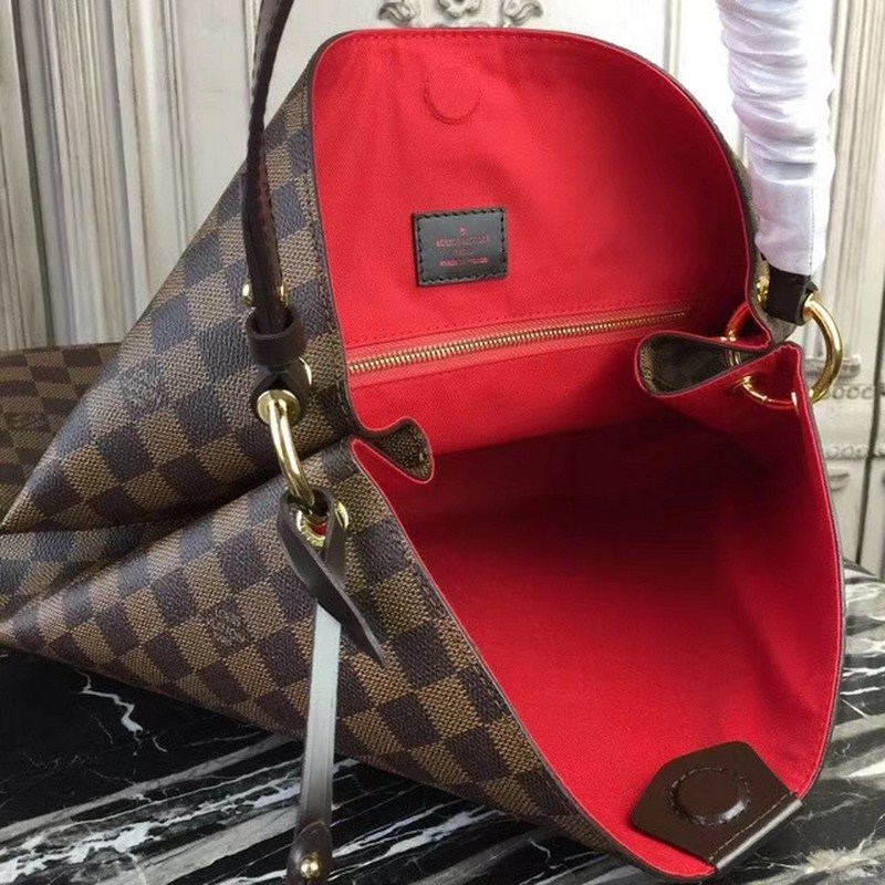Louis Vuitton Graceful MM Damier Ebene Canvas Hobo Bag Brown 41cm N44045 - 画像 (6)